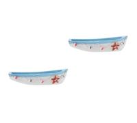 SOLUSTRE 2 Pezzi Decorazione della Nave Mediterranea Arredamento Desktop Accessori per la casa Decorativi Arredamento Vintage Home Decor Piccola Barca in Stile mediterraneo sculture Moderne