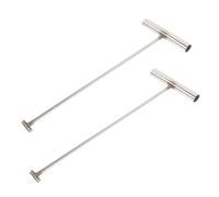 SOLUSTRE 2 Pezzi Gancio Sollevamento Tipo Inossidabile per Coperchi Tombino e Porte Avvolgibili Strumento per Sollevare e Spostare con Antiscivolo