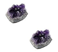 SOLUSTRE 2 Pezzi Grappolo di Ametista Ornamento di Grandi Dimensioni Pietre Preziose Cristalli alla Rinfusa Cristalli Grezzi Se Stesso Decorazioni Mini Cristalli Cristallo Viola,Porpora