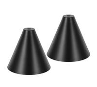 SOLUSTRE 2 Pezzi Paralume in Ferro a Cono per Lampada da Tavolo, Design Industriale Vintage, Facile Installazione, Risparmio Spazio, Nero, Stile Loft Retrò