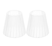 SOLUSTRE 2 Pezzi Paralume per Lampada per Camera e Protezione Decorativa Illuminazione Franges Bianco Soffitto e Piantana Soggiorno