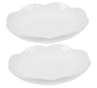 SOLUSTRE 2 pezzi Piatti per Salse e Antipasti Piattini Piccoli Resistenti Impatti Adatti e Lavastoviglie per Snack Frutta e Formaggi Moderno Decorativo
