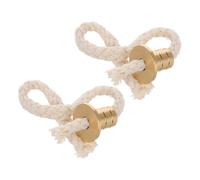 SOLUSTRE 2 Pezzi Stoppino per Lampada a Olio, Stoppino per Bruciatore a Olio, Supporto in Ottone e Fibra di Cotone, 1,70x1,70x1,50cm, per Illuminazione Interna e Feste