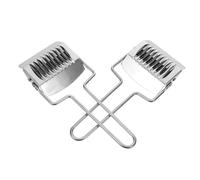 SOLUSTRE 2 Pezzi Taglierina per Pasta Manuale Acciaio Inossidabile per Fette Uniformi e Presentazione Ottimale Utensile Compatto Impasti e Noodles