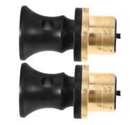 SOLUSTRE 2 Pezzi Tappo Salvavino Nero in Plastica e Silicone per Bottiglie | Forma di T Decorativa, Chiusura Facile per Olio e Birra, Uso in Cucina o Picnic