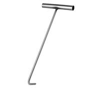 SOLUSTRE 2 Pz gancio a T in acciaio inossidabile gadget per il sollevamento di tombini gancio del coperchio del tombino J Gancio per sollevare serrande Sollevatore per di pozzetti