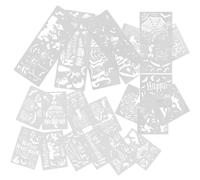 SOLUSTRE 2 Set Stencil di Pittura per Halloween in Plastica Bianca, Riutilizzabile e Lavabile, per Scrapbooking e Creazione di Biglietti Decorativi