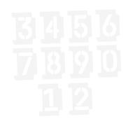SOLUSTRE 2 Set Stencil Numerici in Pet da 0 a 9 per Pittura Indirizzi Stencil per Cordoli Riutilizzabili per Numeri di Telefono su Cartelloni Decorazione Casa Facile da Allineare