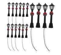 SOLUSTRE 20 Miniature Street Lamp Models LED Simulation Lights For Dollhouse Micro Landscape Abs Craft Safe Bright Lighting Easy Installation Tiny Night Scene Decor