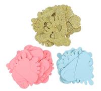 SOLUSTRE 200 Pezzi Confetti a Forma di Impronta in Carta per Decorazioni Party e Shower, Scaglie da Tavolo Carine e Originali per Festa Nascita Bimba