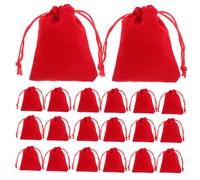 SOLUSTRE 20pezzi Sacchetti per Gioielli Coulisse Piccoli e Morbidi in Lanugine per Imballaggio e Conservazione di Oggetti Preziosi Sacchetti Tascabili per Organizzare Gioielli e Accessori s