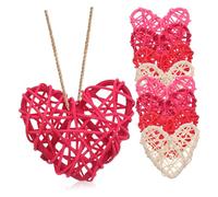 SOLUSTRE 24 Pezzi Palline in Rattan Colorate per Decorazioni Casa e Matrimonio Sospese Facili da Installare Regalo per Festa e