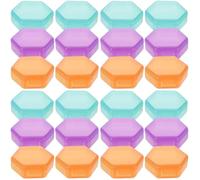 SOLUSTRE 24pezzi Portatile Organizer Per Pillole Colorate Contenitore Per Medicine Da Viaggio Scomparti Compatti Per Accessori e Farmaci Pratico e Leggero Facile Da Trasportare