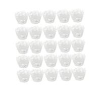 SOLUSTRE 25 Pezzi Pirottini per Cupcake Decorativi Pieghettata da Bianco per Matrimonio e Feste Design e Raffinato per Muffin e Dessert