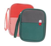 SOLUSTRE 2pezzi Borsa Per Medicinali Da Viaggio Portatile e Resistente Per Viaggi Lavoro e Attività All Aperto Come Escursionismo e Campeggio Contenitore Organizer Per Medicinali e Pronto