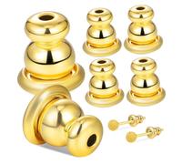 SOLUSTRE 3 paia Dorsi Orecchini in Metallo Dorato Chiusure Sicure per Orecchini Perno Supporto Anticaduta per Lobi Cadenti Design Leggero e Confortevole per Donna