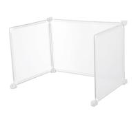 SOLUSTRE 3 Pezzi Paravento Trasparente da Scrivania Divisori in Plastica Anti-Caduta e Anti-Rottura Protezione Igienica per Aree Pranzo Ufficio e Scuola