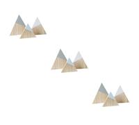 SOLUSTRE 3 Set Decorazioni in Legno A Forma di Montagna Innevata Decorazioni per La Casa per Numeri di Casa Cartelli di Benvenuto in Stile Fattoria Decorazioni per Esterni 3 Pezzi*3