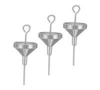 SOLUSTRE 3 set Imbuti in Acciaio Inossidabile Resistenti per Riempimento Profumi e Oli Essenziali Imbuti Ergonomici per Kit Versatile per Riutilizzabili e Facili da Usare