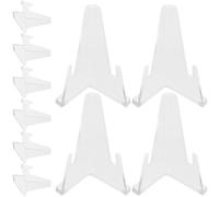 SOLUSTRE 30 Pezzi Supporto Espositivo Acrilico Trasparente Piatti Foto e Monete Cavalletto Display Compatto per Telefonini e Decorazioni Resistente e Multifunzionale