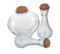 SOLUSTRE 3pezzi Barattoli Per Incantesimi Bottiglie Forma Di Fiale Vuote Barattoli Di Sabbia Per Di Nozze Contenitori Decorativi Per Desideri Vasi Per Cerimonia Di Sabbia Unità Con Tappi Di