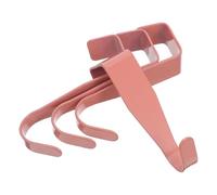 SOLUSTRE 4 Ganci Appendini da Porta in Acciaio al Carbonio Rosso, Gancio Sopra L’anta per Armadietti Cucina e Bagno, Portasciugamani e Organizzatore Salvaspazio per Casa e Ufficio