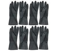 Solustre - 4 paia di guanti colorati per capelli, colore nero, antiscivolo, impermeabili per parrucchieri, giardinaggio, taglia S