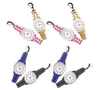 SOLUSTRE 4 Paia Orecchini Pendenti a Tema Orologio per Donna, Set Acrilico Leggero Multicolore (blu, Giallo, Rosa, Grigio), Gioielli Festa e Regalo Creativo