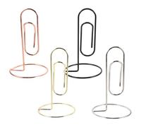 SOLUSTRE 4 pezzi Base porta biglietti da visita con clip per promemoria per scrivania in metallo Numero da tavolo Segnaposto per carta Posto Promemoria Menu Nota Memoria Foto