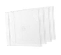 SOLUSTRE 4 pezzi Custodie Trasparenti Riutilizzabili per CD e Dvd Organizer Resistente per Protezione e Conservazione Dischi Contenitori Pratici e Durevoli per Archiviazione Efficiente
