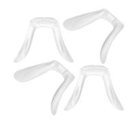 SOLUSTRE 4 Pezzi Naselli Regolabili in Silicone Morbido a Forma di U, Cuscinetti Antiscivolo per Occhiali da Lettura da Sole, Supporto Ponte Nasale Trasparente per Comfort e Stabilità