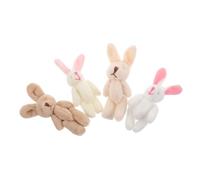 SOLUSTRE 4 Pezzi Pendente Mini Peluche Decorazioni per Feste Matrimonio e Compleanni Charm Portachiavi e Adorabile Giocattoli Creativi per DIY e Riempimenti Ceste