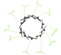 SOLUSTRE 40 Pezzi Mollette Chioma Germogli a Forma di Fagiolino in Plastica Verde, Accessori Chioma Leggeri e Creativi per Bambine a Casa e Scuola