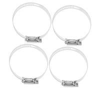 SOLUSTRE 4pezzi Fascetta Stringitubo Per Piscina e Turboaspirapolvere Fascetta Stringitubo Piatta Realizzata in Metallo Resistente Supporto Per Estintore Accessorio Di Fissaggio Per Tubi Fl