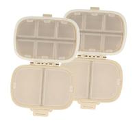 SOLUSTRE 4pezzi Organizer Portatile Per Pillole Scomparti Da Contenitore Per Medicinali Viaggio Organizer Per Medicine Con Doppio Scomparto e Design Sicuro Per Uso Quotidiano