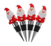 SOLUSTRE 4pezzi Tappo Per Bottiglia Di Vino Natalizio Tappo Per Vino Rosso Decorativo Per Bottiglia Di Creativo Per Forma Di Cartone Animato Per Feste