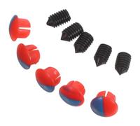 SOLUSTRE 5 Pezzi Copriforo Rubinetto Lavello Cucina e Bagno con Indicatori Caldo/freddo, Viti Esagonali e Chiave Inclusa, Compatibile con Maniglie Rubinetto, Installazione Semplice