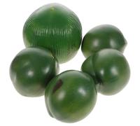 SOLUSTRE 5 pezzi Decorazioni Feste Tropicali Cocco Finto Realistico Pendente per Party Hawaiani per Estivi Accessori Riutilizzabili per Esotiche