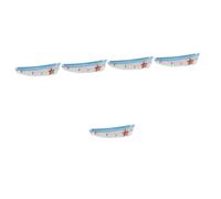 SOLUSTRE 5 Pezzi di Barca a Vela Arredamento Vintage Home Decor Navigazione Decorazioni oceaniche per la Classe Arredamento Barca a Vela per Ufficio Barca a Vela Mediterranea Blue