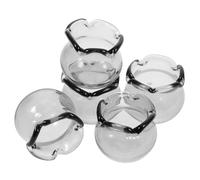 SOLUSTRE 5 Pezzi Mini Serbatoio di Pesce Vuoto Mini Ciotola di Pesce per Mestiere Mini Acquario per Casa delle Bambole Ciotola per Pesci Micro Paesaggio Tank per Bambole Bicchiere Grey