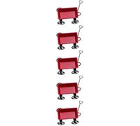 SOLUSTRE 5 Set Mini Casa Rimorchio per Bambole Mini Rimorchio Ruota per Camion in Miniatura Crea Una Piccola Casa delle Bambole per Accessorio per Casa delle Bambole Mini 2 Pezzi*5