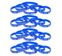 SOLUSTRE 50 Pezzi Braccialetti la Festa di Laurea in Silicone Blu, Comodi e Flessibili, come Regali per Maturità per Studenti alla Festa di Diploma 2026