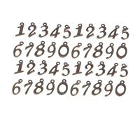 SOLUSTRE 50 Pezzi Ciondoli in Metallo Numeri 0-9 Vintage Bronzo Antico per Creazione Gioielli Fai da Te Bracciali Portachiavi Artigianato Regalo Personalizzato