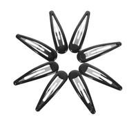 SOLUSTRE 50 pezzi Fermagli Capelli Neri in Metallo Resistenti Clip Snap Antiscivolo per Donna e Ragazze Mollette Decorativi per Bangs e Capelli Ribelli Accessori Chic per Tutte le