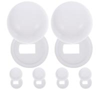 SOLUSTRE 6 Paia Tappi per Bulloni a Pressione del Water, Copribulloni Rotondi in Plastica per Wc, Accessori Fissaggio Sedile Water per Viti Pavimento, Facile Installazione, Compatibili