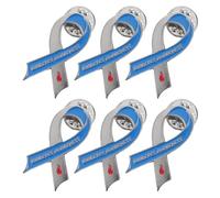 SOLUSTRE 6 Pezzi Design Unico Blu Nastro in Lega di Zinco Portatile per Sensibilizzazione Diabete per Occasioni Formali ed Eventi di Gruppo