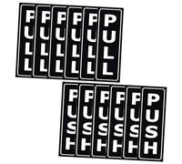 SOLUSTRE 6 set Adesivi Porta Push Pull in Resistenti per Ufficio Ristorante Casa Segnaletica Creativa Facile da Applicare e Rimuovere Design Chiaro e Visibile da Lontano