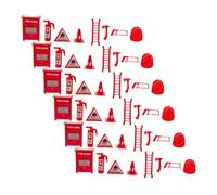 SOLUSTRE 6sets Estintore Giocattolo Portachiavi Mini per Case delle Bambole Accessori Antincendio per Scene in Miniatura Strumenti Didattici per Insegnamento e Sviluppo Cognitivo