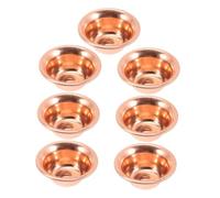 SOLUSTRE 7pezzi Rame Ciotola Per Offerte Buddiste Ciotola Rituali in Rame Piatto Per Adorazione Vassoio Per Offerte Buddha Ciotola Decorativa in Per Del Tempio Forniture Per Meditazione