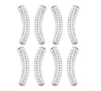 SOLUSTRE 8 Pezzi Fibbie per Lacci in Metallo con Pietre Brillanti, Facili da Usare e Staccabili, Decorazioni per Scarpe e Lacci in Progetti DIY